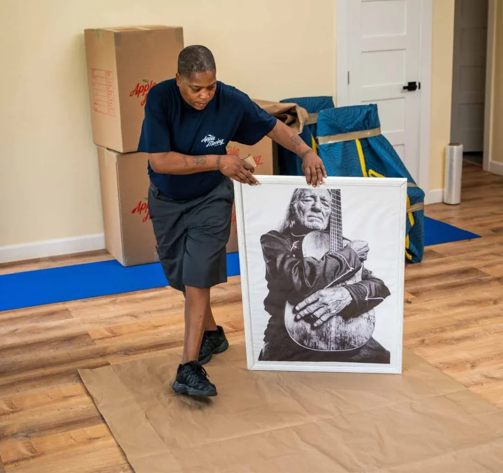 moving artwork for a moving customer