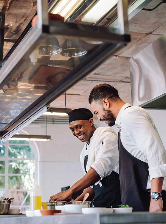 chefs at a restaurant